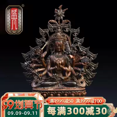 Shengfan brass Zunti Buddha statue ornaments Tibetan Buddhism Tantric Bodhisattva Nepal craft antique tuba