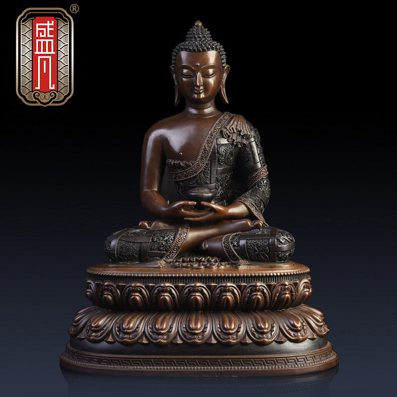 Shengfan Amitabha Buddha statue Antique pure copper Namo Amitabha Buddha statue ornaments Home worship Tantric Tibetan tradition