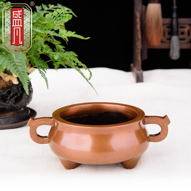 Sheng Fan Taming Incense Stove Incense Stove Home Indoor Pure Red Copper Incense Stove Pledge Diameter Stove Sandalwood Stove Burning Incense Incense Stove