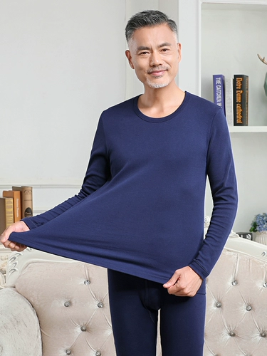 Хлопковый пуховик для пожилых людей, удерживающий тепло комплект, осенний свитер, штаны, для среднего возраста