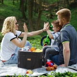 Вместительная и большая дорожная сумка для пикника, водонепроницаемая сумка, сумка на одно плечо, термосумка, увеличенная толщина