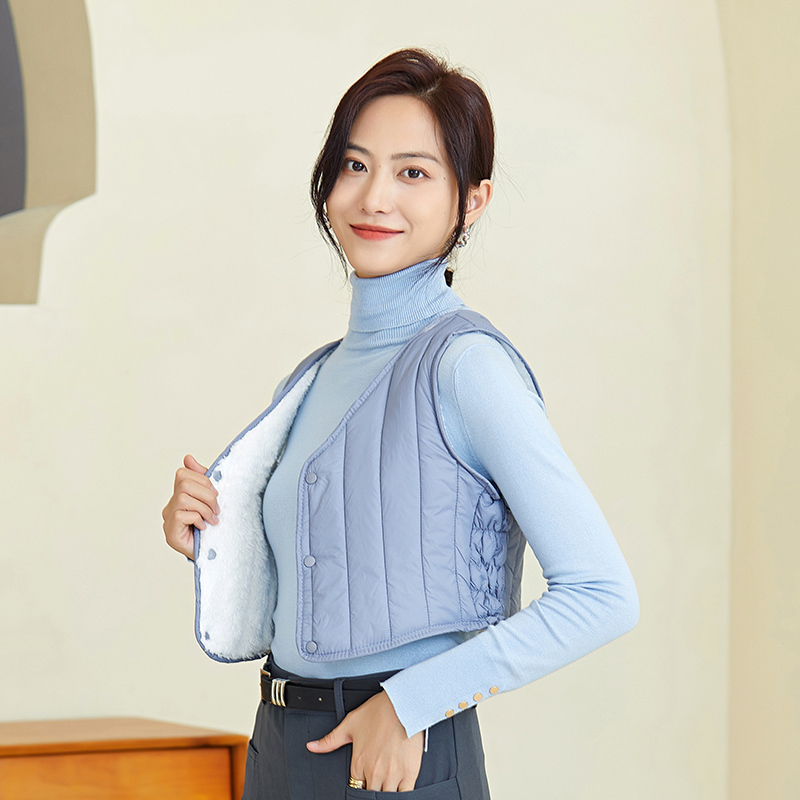 Autumn and Winter down Cotton Vest for Women, Short Style, Close-Fitting, Warm Cotton Vest, Lightweight, Inner Wear, Slim Fit, Inner Lining Vest