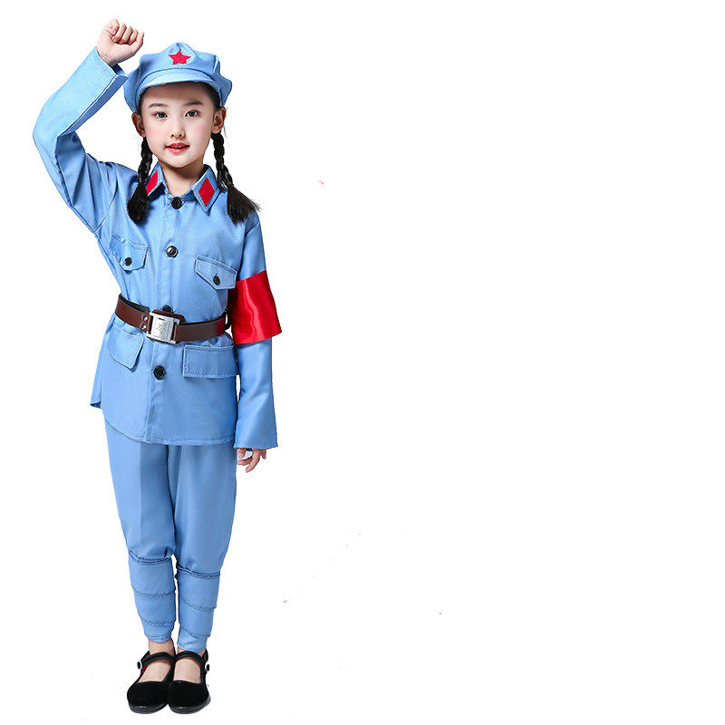 红军演出服装儿童短袖小红军衣服闪闪红星表演红卫兵八路军红军装