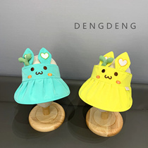 Baby hat Childrens anti-UV hat Summer men and women Child air top hat sunhat sunhat out for a cool hat