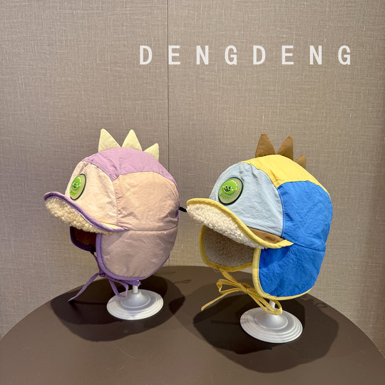 Children's hats, winter warm and thickened ear protection hats, boys and girls, lamb velvet, cute, super cute, windproof, thunder hats, trendy