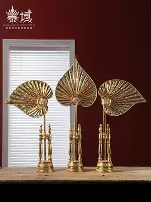 Thai domain Southeast Asia floor decoration large wood carving decoration Thai living room entrance decoration Desktop craft gift decoration