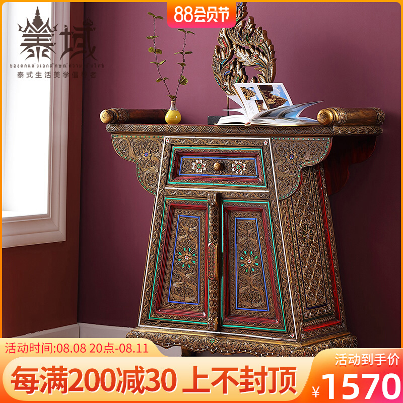 Thailand Thai Access to the Silver Cabinet Thai decorated cabinet statutory parlor in southeast Asian style furniture