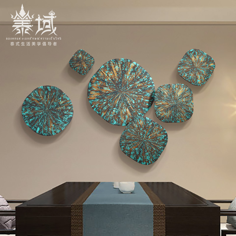 Taiyu Thailand porch wall decoration lotus leaf living room wall wall decoration pendant Southeast Asian wall decoration wall decoration