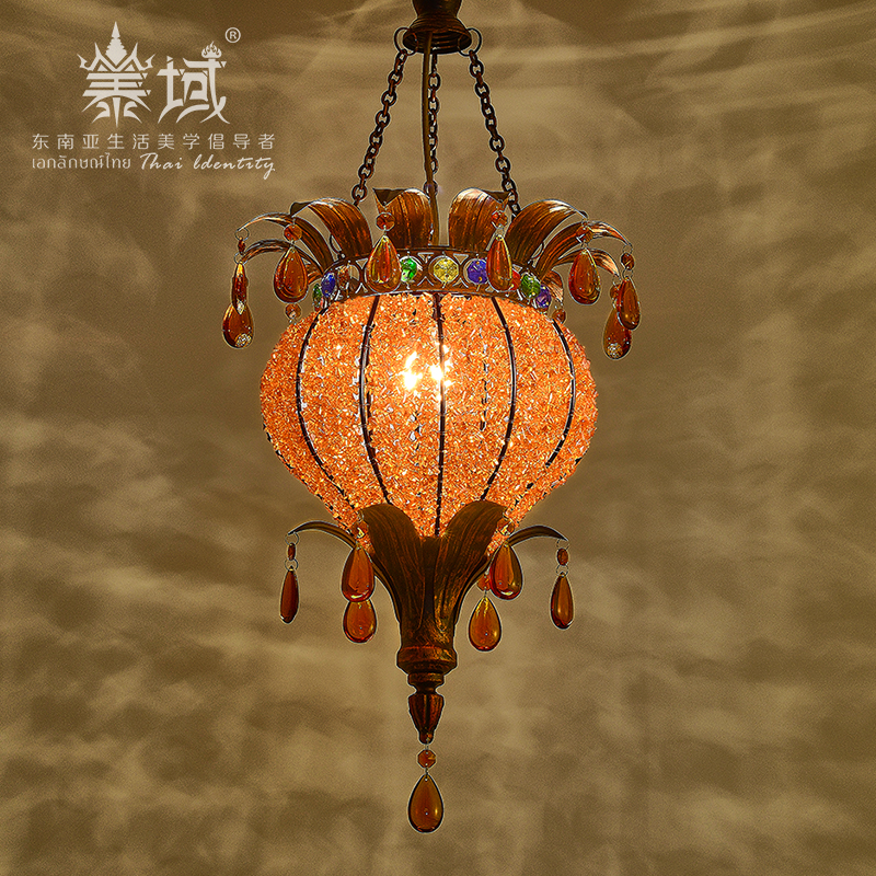 Tai Domain Southeast Asia Style Vintage Lamps New Chinese Style Dining Room Taway Spa Massage Parlor Living-room Chandeliers