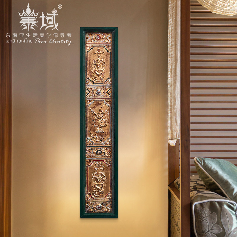 Tai Domain Thai Handmade Gold Leaf Doing Old Tefo Wall Decoration Thai Style SPA Massage Shop Genguan Wall Decoration Wall Hanging