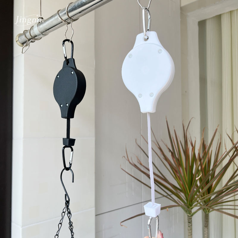 Gardening Retractable Hook Free Adjustment Length Bird Cage Pendant flowerpots hooks Balcony Patio Outdoor Indoor Use-Taobao