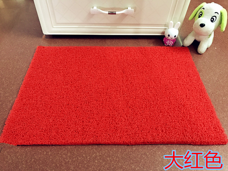 Thảm nhựa PVC nhựa đỏ Thảm nhựa chống thấm chống trượt chào đón pad bụi cửa mat mat mat mat cắt xốp ghép nền nhà