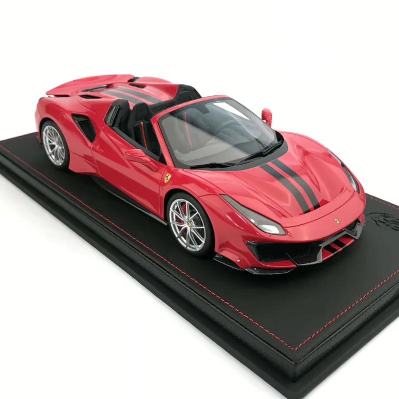 BBR 1:18 Ferrari Ferrari 488 Pista phiên bản mui trần màu đỏ mô phỏng mô hình xe - Chế độ tĩnh