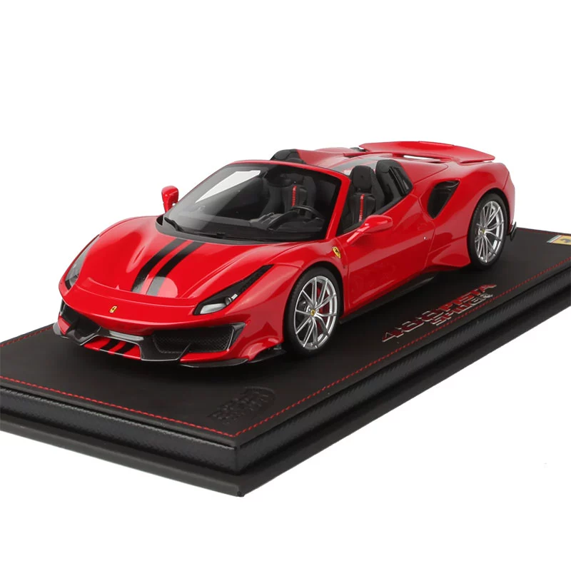 BBR 1:18 Ferrari Ferrari 488 Pista phiên bản mui trần màu đỏ mô phỏng mô hình xe - Chế độ tĩnh