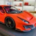 BBR 1/18 Ferrari Ferrari 488 Pista nhựa mô hình màu đỏ mờ giới hạn 8 chiếc không mở được - Chế độ tĩnh