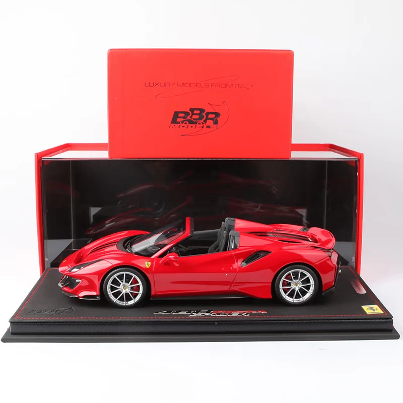 BBR 1:18 Ferrari Ferrari 488 Pista phiên bản mui trần màu đỏ mô phỏng mô hình xe - Chế độ tĩnh