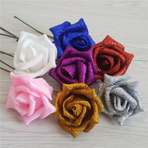 PE Rose Flower Foam Flowers Golden Gold Pink Cartoon Bouquet Gift Artisanal Diy Flowers Blue Siren