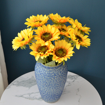 Simulation of Sunflower Single Branch Large Landscape Engineering Playbuilding Sunflower Shopping Scene Decoration