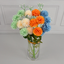 Simulation 4 - head chrysanthemum table tennis silk flower home decorated flower hotel placed tea few porch scene arrangement