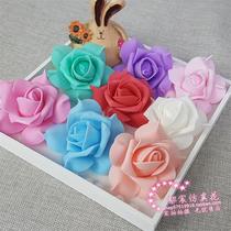 PE Rose Flower Emulation Rose Diy Flower Ball Foam Flowers Chest Florid Wrist Flower Rose Head Imitation Leather Flower