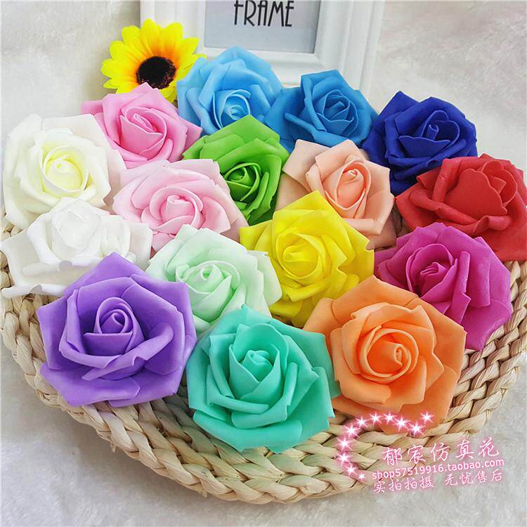 Curl Rose Emulation Foam Rose Wrist Flowers Chest Flowers made of flowers Diy Rose Blossom Head Rose Wall
