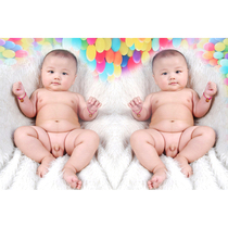 Newborn twin male baby poster baby picture doll pictorial wall sticker pregnancy photo portrait Chinese bb photo