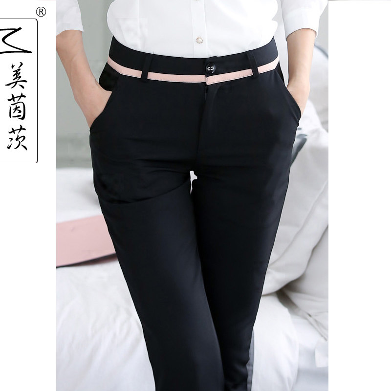 Women's pants suit pants women's small straight trousers 2022 spring and autumn new OL work clothes mid-waist overalls casual pants women