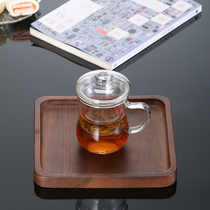 (thickened) Meal cup heat resistant glass mug Three-three-type bubble tea cup with lid filter transparent water glass