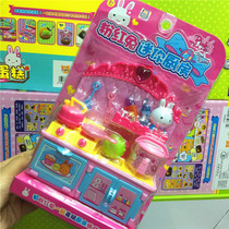 Pink Rabbit over Home Kitchen Toy Vegetable Cheesele Girls Burning Kitchenware Simulation Suit Corner Color Play