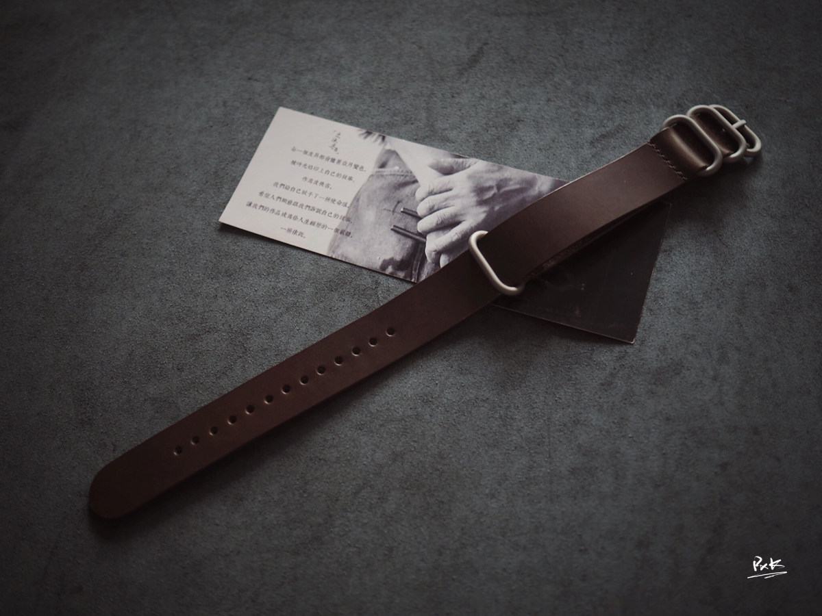 Leather Knight PXK-NATO NATO cowhide strap water ghost military Watch Coke Brown tanning leather handmade