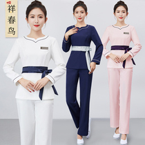 High-end beauty salon beauty beauty dress female spring and summer new footbath technician clothing service staff clothes