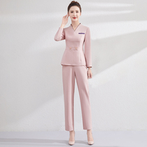 Beautician work clothes female high-end new autumn and winter fashion health club technician clothing foot bath temperament set