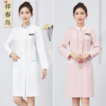 Beautician work clothes female 2021 autumn new long sleeve Doctor Nurse clothes dentist white coat skin Management