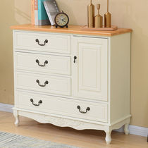 Nordic American Mediterranean solid wood chest chest simple modern living room bedroom drawer storage storage six-bucket cabinet