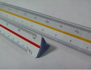 The high precision of the scale design of three - dimensional multi - functional drawing and mapping tool aluminum alloy 30cm