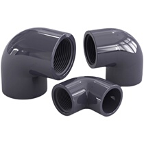 UPVC unilateral inner wire elbow gray PVC plastic thickened internal threaded chemical pipe elbow unilateral internal tooth elbow