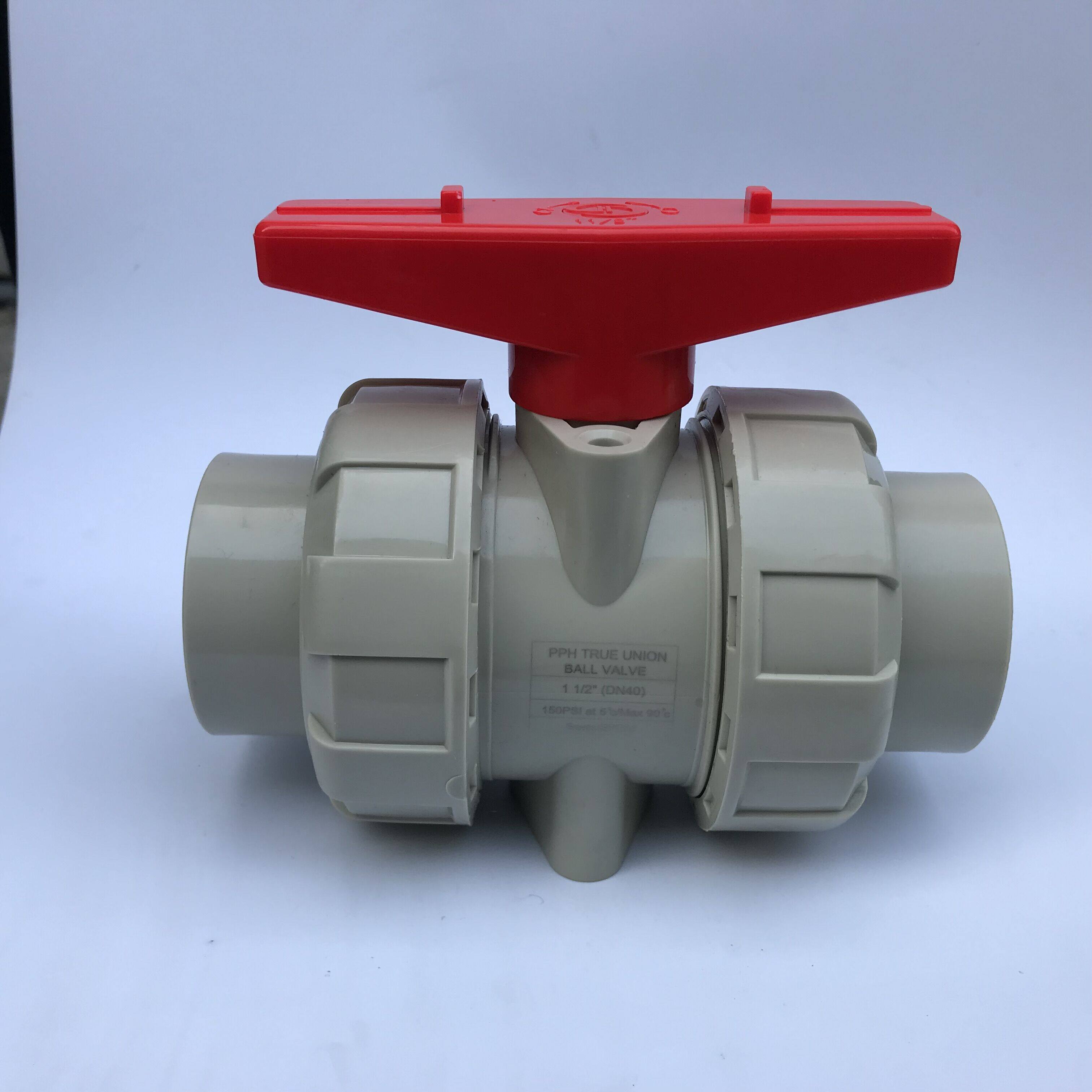 National Standard PPH Double By Order Ball Valve PPR Live Ball Valve Hot Melt Ball Valve With Acid PH Temperature Resistant Valve Chemical Valve