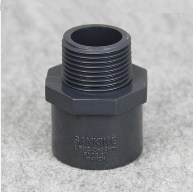 Three-point national standard UPVC water pipe fitting ANSI external tooth direct external wire joint valve joint threaded