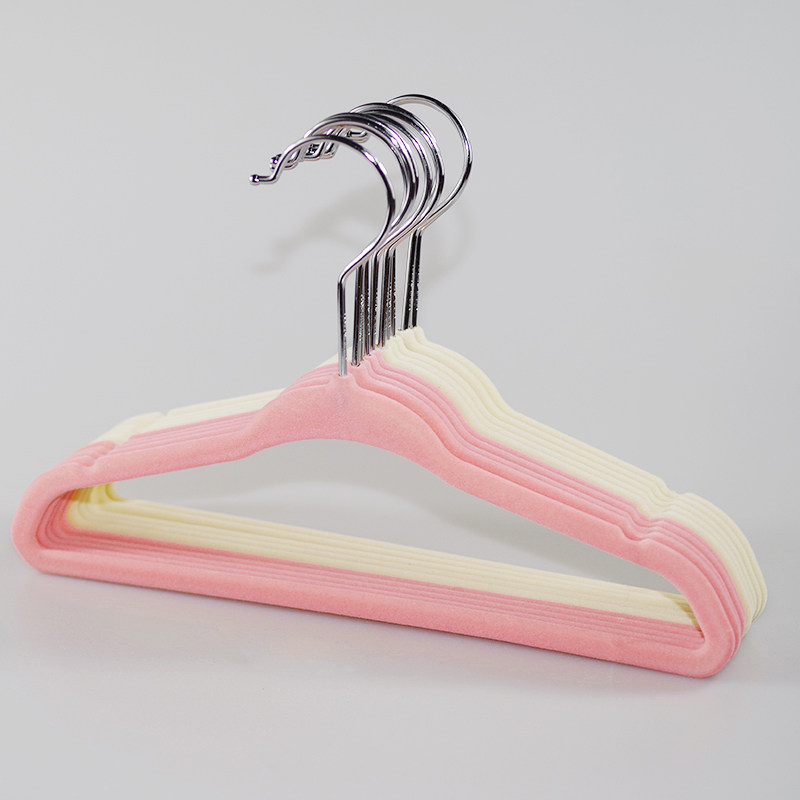 New eco-friendly light transmission flocking children children baby clothes rack baby 1-5-year-old finisher Recommended hanger