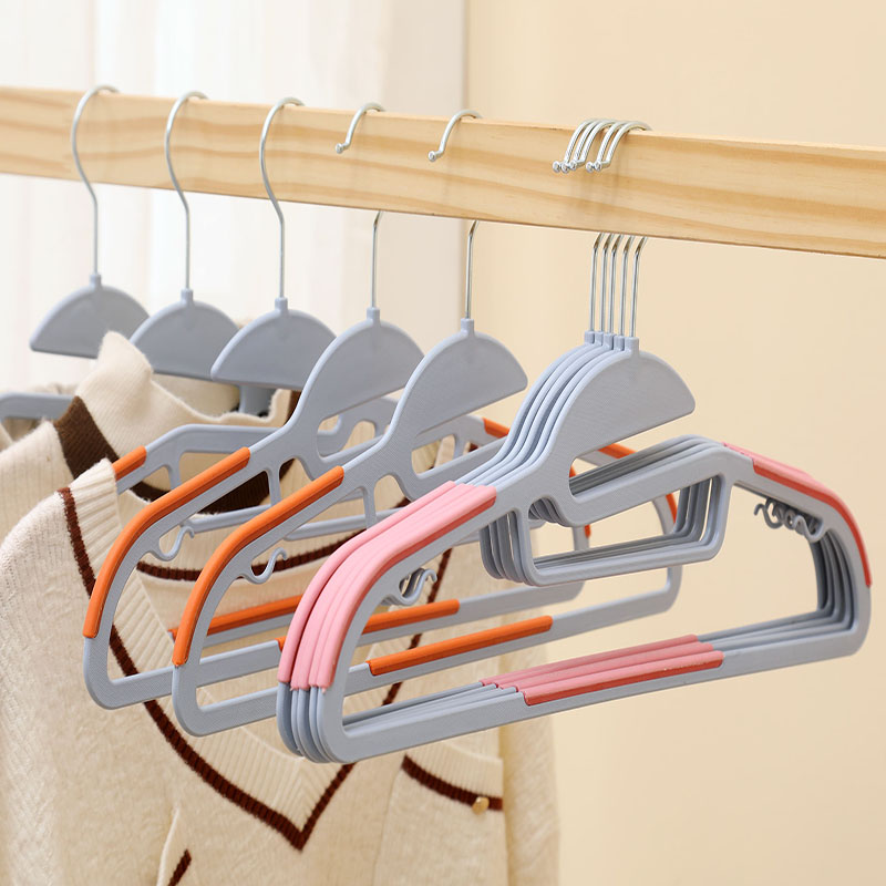South Korea Dry and wet plastic clothes hanger home adult non-slip clothing store No-mark clothes hanging dried windproof clothes hanger