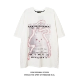 Uxnstudio Original Tide Brand Diablo Takajie Yabi Bf Cat Retro Short Pomelo T 侐 Summer Par