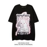 Uxnstudio Original Tide Brand Diablo Takajie Yabi Bf Cat Retro Short Pomelo T 侐 Summer Par