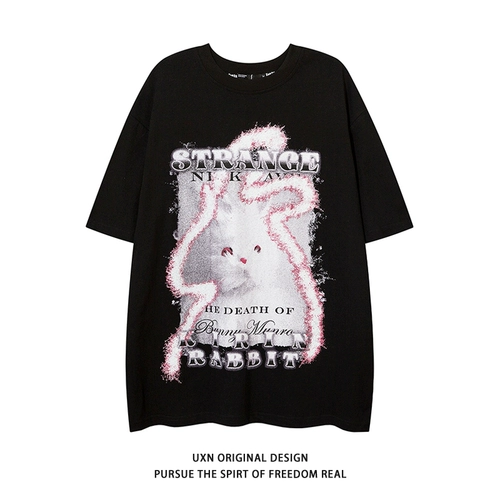 Uxnstudio Original Tide Brand Diablo Takajie Yabi Bf Cat Retro Short Pomelo T 侐 Summer Par