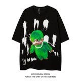 UxnStudio Original Tide Brand Summer Short Pomelo T Men and Womens Loose Harajuku Wind Street Пара Bankou Bf Bf