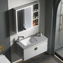 Aluminum honeycomb narrow and long washbasin 40cm wide washbasin slate bathroom cabinet bathroom washbasin extremely narrow basin