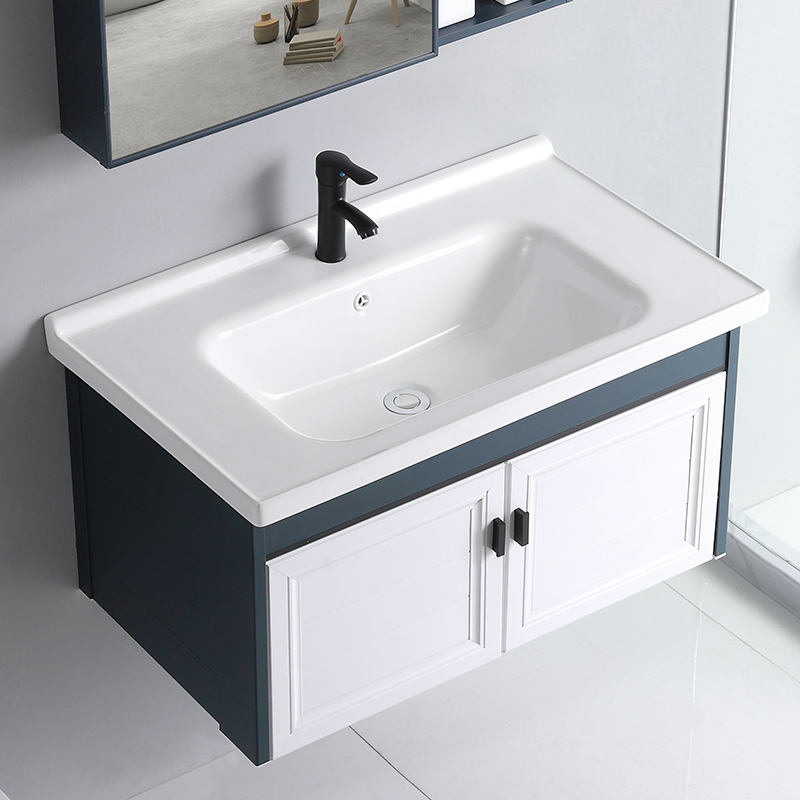 Wall-mounted washbasin washbasin cabinet combination balcony home powder room Space aluminum small household wash countertop pool
