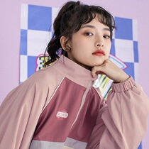 School season Harajuku style salt sports jacket female spring and summer Korean thin section 2021 casual loose girl Japanese