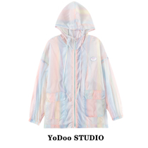 Japanese antique fried street jacket womens thin 2021 new trendy student sunscreen shirt Korean loose ice silk summer