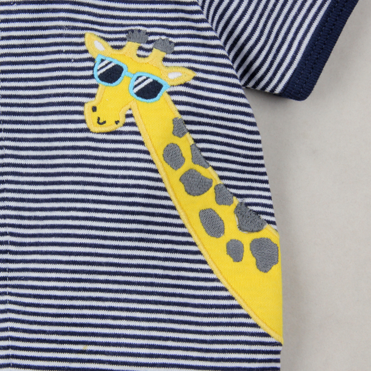 19 mùa hè mới jumpsuit ngắn tay cotton cho bé dịch vụ tại nhà quần áo trẻ sơ sinh quần áo trẻ em nhiều màu tùy chọn - Áo liền quần body chip cộc tay cho bé 0-12 tháng tuổi