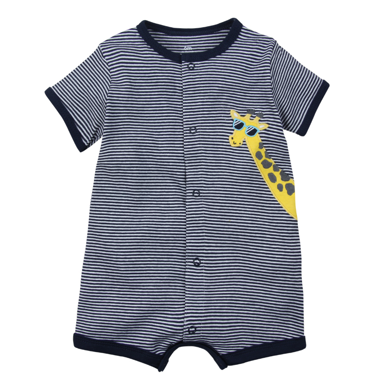 19 mùa hè mới jumpsuit ngắn tay cotton cho bé dịch vụ tại nhà quần áo trẻ sơ sinh quần áo trẻ em nhiều màu tùy chọn - Áo liền quần body chip cộc tay cho bé 0-12 tháng tuổi